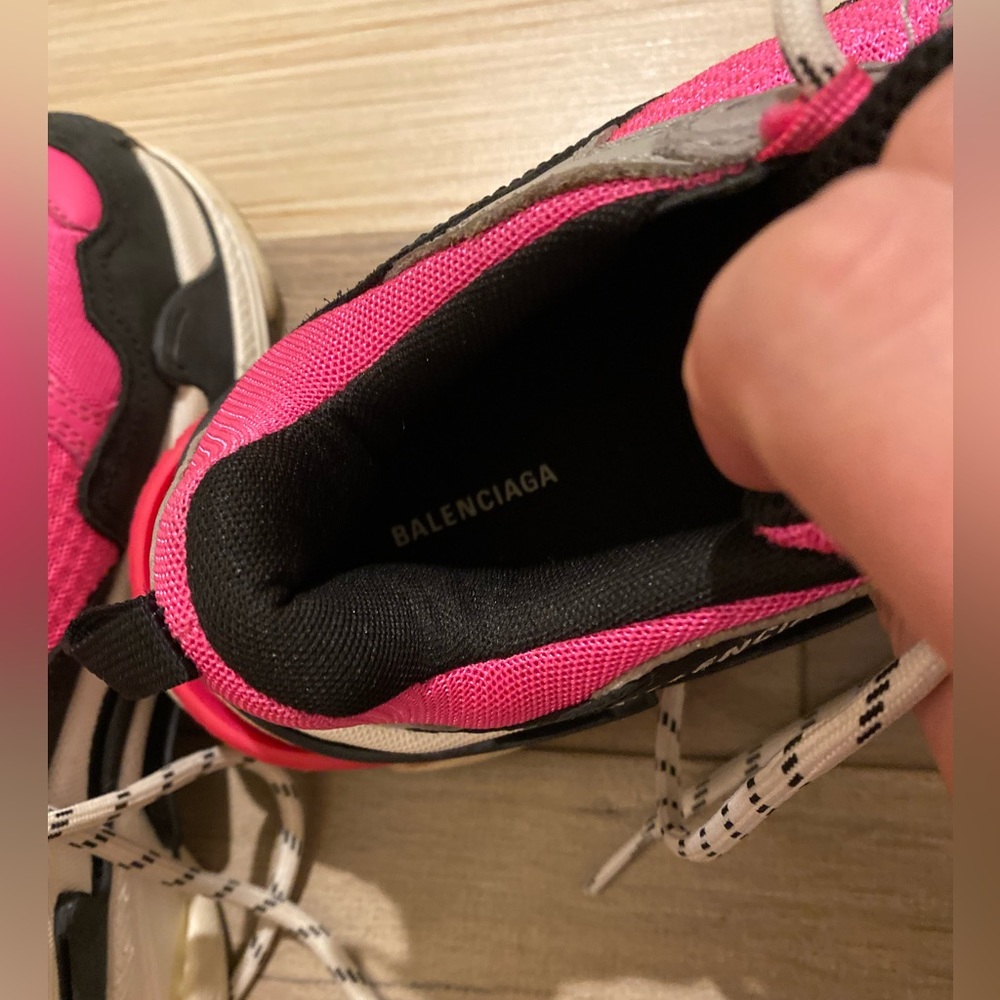 Balenciaga Triple S Pink and White Sneakers - Picture 8 of 9